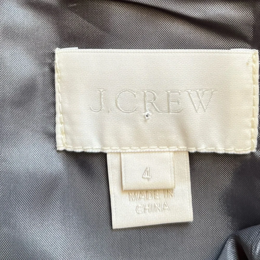J. Crew gray 100% cotton sleeveless lined dress. Size 4